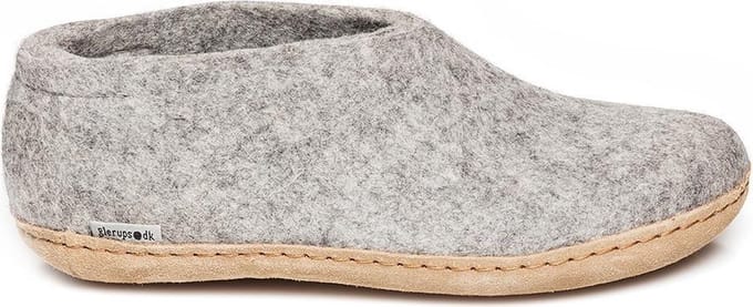 Glerups Schoen met leren zool-Grijs-42