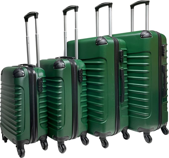 Castillo Quadrant 4 delige ABS Kofferset - Army Groen