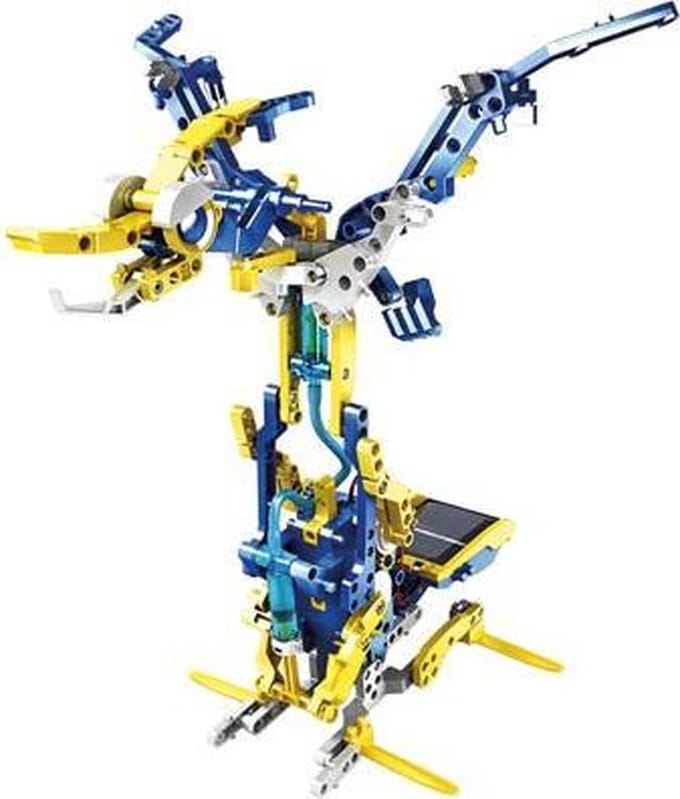Velleman Educatieve bouwkit, robot, zonne-energie, waterkracht, 12-in-1, speelgoedrobot, STEM constructiespeelgoed