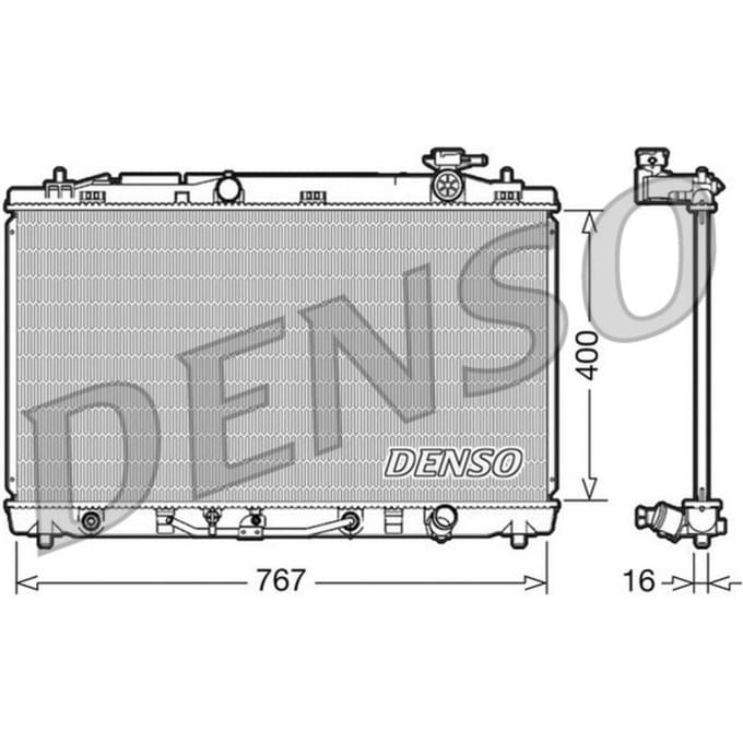 Radiator, motorkoeling DENSO DRM50030