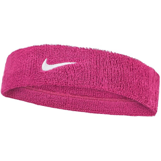 Nike Classic Swoosh Hoofdband One Size roze/wit