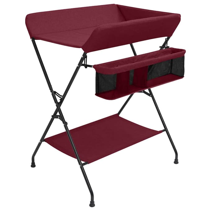 vidaXL - Verschoontafel - ijzer - rood