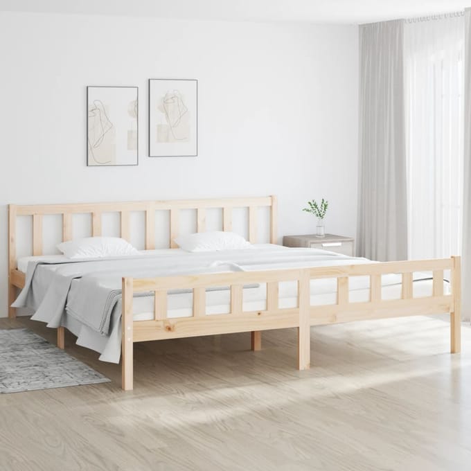 vidaXL - Bedframe - zonder - matras - massief - hout - 160x200 - cm