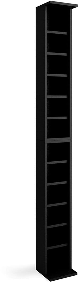 Vicco CD Rek – 21 x 183.6 cm Groot Zwart
