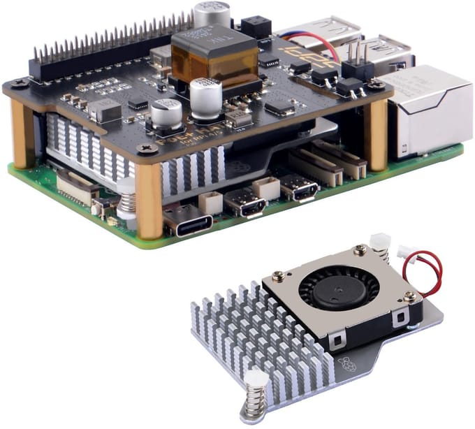 Dailygoody - P30 PoE+ - Raspberry Pi 5 4GB/8GB - Actieve Koeler - PoE+ - Geschikt voor Raspberry Pi 3B+/4B - Zwart
