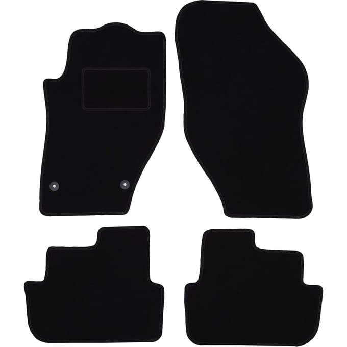 Zwarte veloursmatten voor: Peugeot 308 CC cabrio (2007-2013)