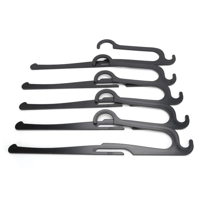 Innovatief Kledingrek Plastic Multifunctioneel Draagbaar Kledinghanger Organizer voor Thuis black