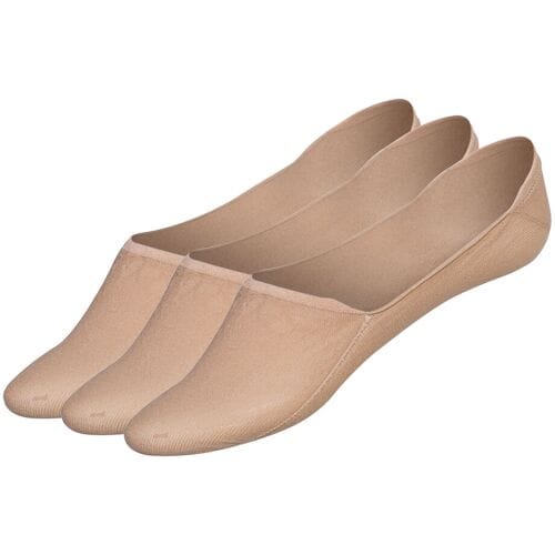 ESMARA 3 paar sneakersokken (Mid-Cut, Beige, 35-38)