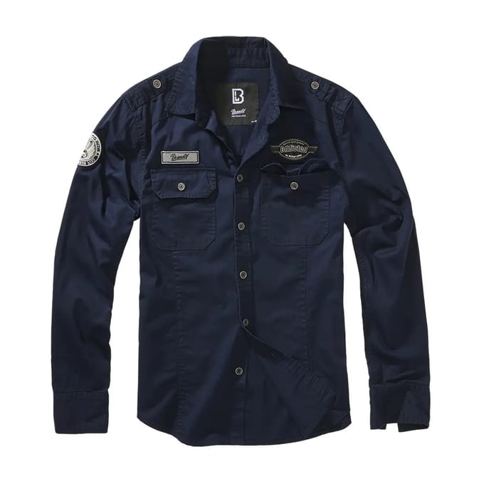 Brandit - Luis vintageshirt Overhemd - 7XL - Donkerblauw