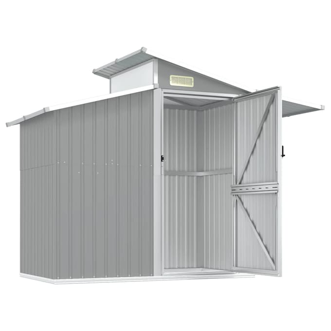 vidaXL - Tuinschuur - 270x130x208,5 - cm - gegalvaniseerd - staal - grijs