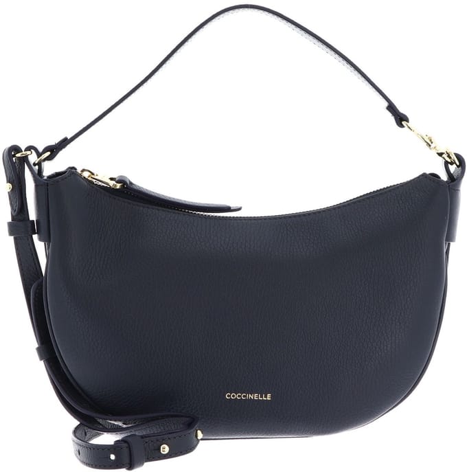 COCCINELLE Leren handtas schoudertas C-Easy Handle Bag Midnight Blue donkerblauw