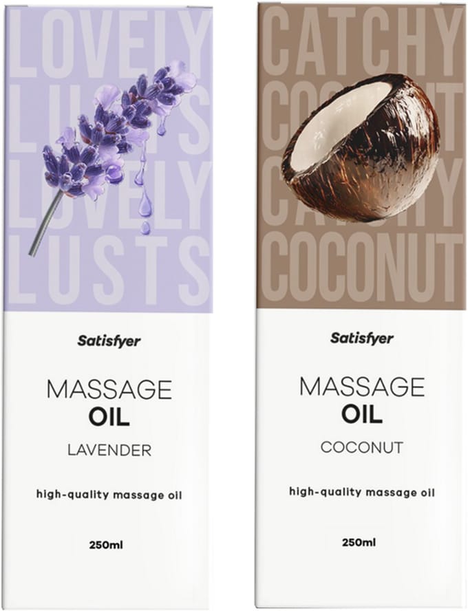 Satisfyer Intieme Massageolie Set - Kokos en Lavendel - 2 x 250 ml