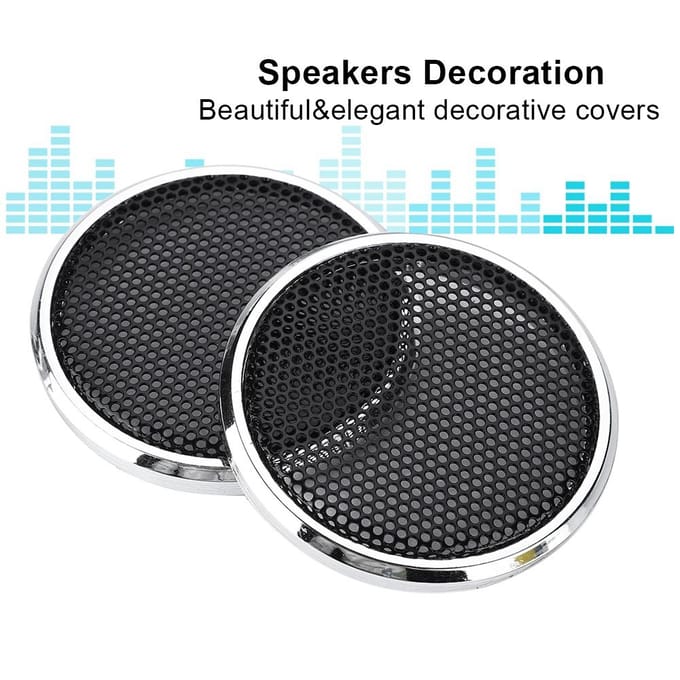 2 PCS 1 inch o Speakers Decoration Protective Grills Cover Steel mesh Case gray