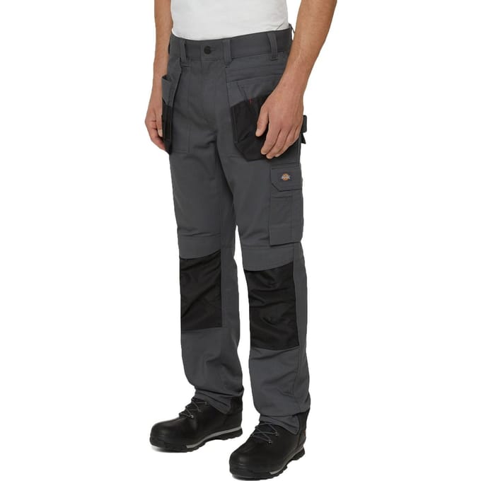 Dickies Multi Pocket Utility Polyester Grijze Werkbroek voor Mannen