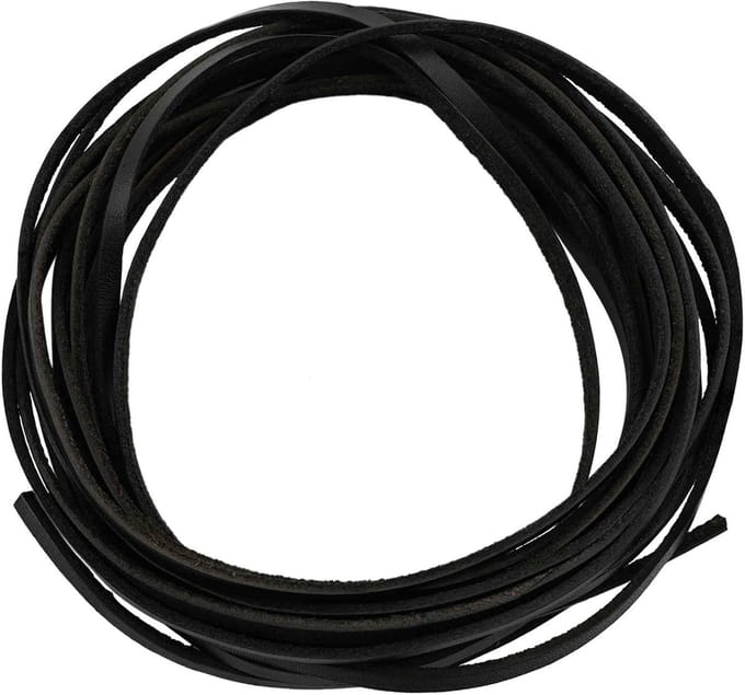 vidaXL - Leren - riem - 1 - Zwart - 500 - x - 0,3 - cm - Leer