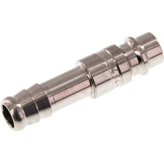 RVS 316L DN 7.2 (Euro) Luchtkoppeling Insteeknippel 9 mm Slangpilaar