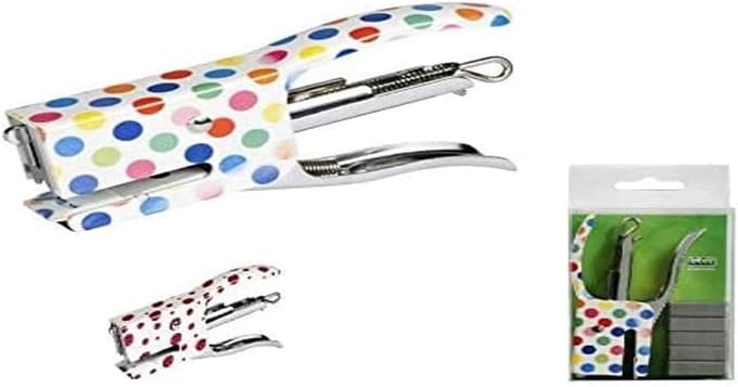 Mini nietmachine - Kantoor nietapparaat - Papier binden - Compact metaal design - 14 cm lengte - Multicolor