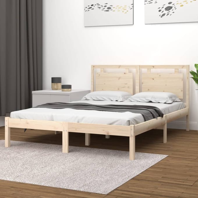 vidaXL - Bedframe - massief - hout - 120x190 - cm