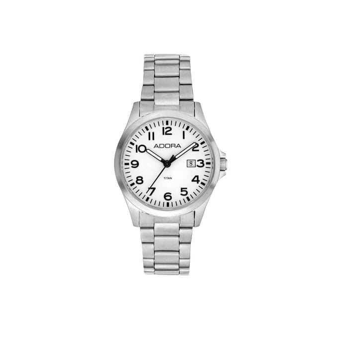 Adora AB6675 Dameshorloge – Titanium, 31 mm Breedte, Datumweergave