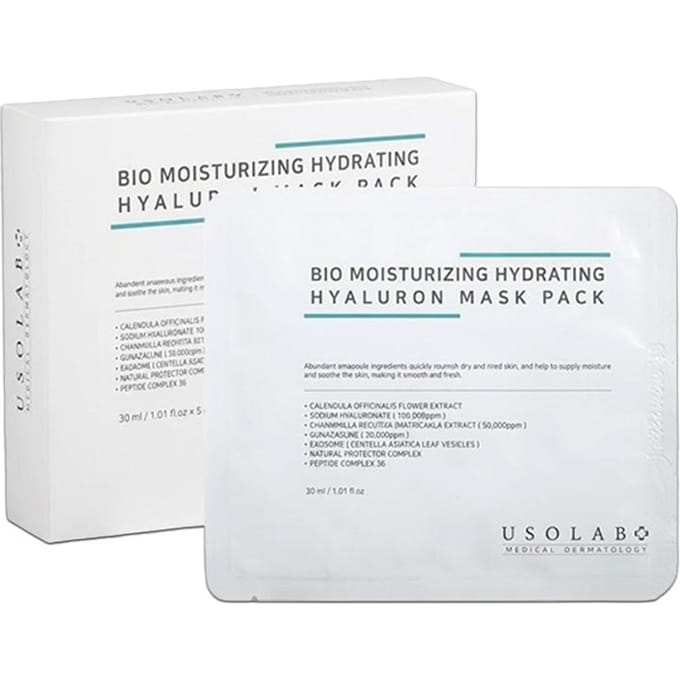 [USOLAB] Bio Hydraterend Hyaluron Mask Pak 30ml*10ST white