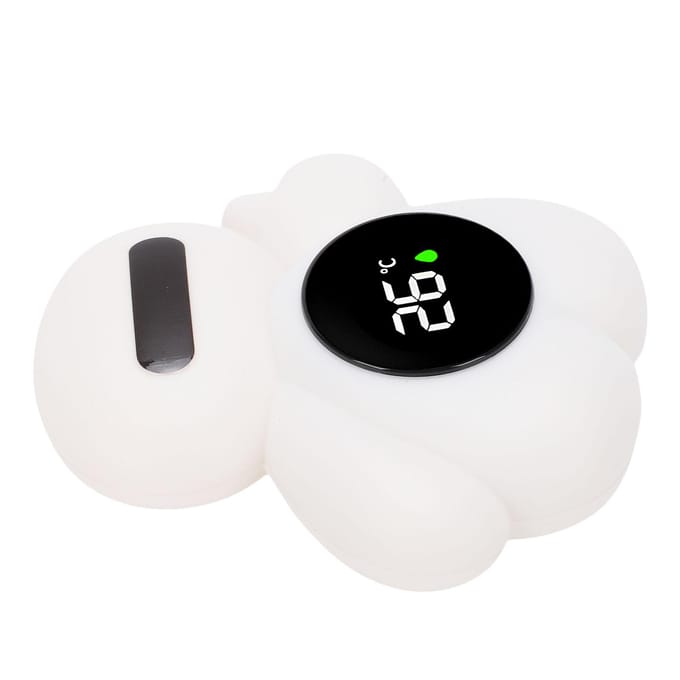 Thermomètre de bain pour bébé Jouet Thermomètre de baignoire numérique avec écran LED IP67 Étanche Alertes de température de couleur black