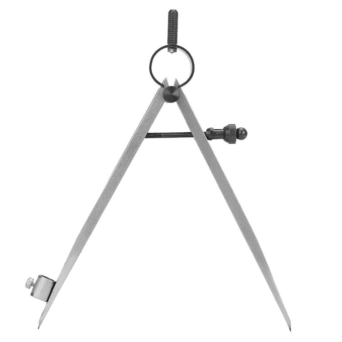 Compas à pointe sèche Traceur de ligne Compas à dessin Outil rotatif d'artisanat Compas de traçage(150mm)