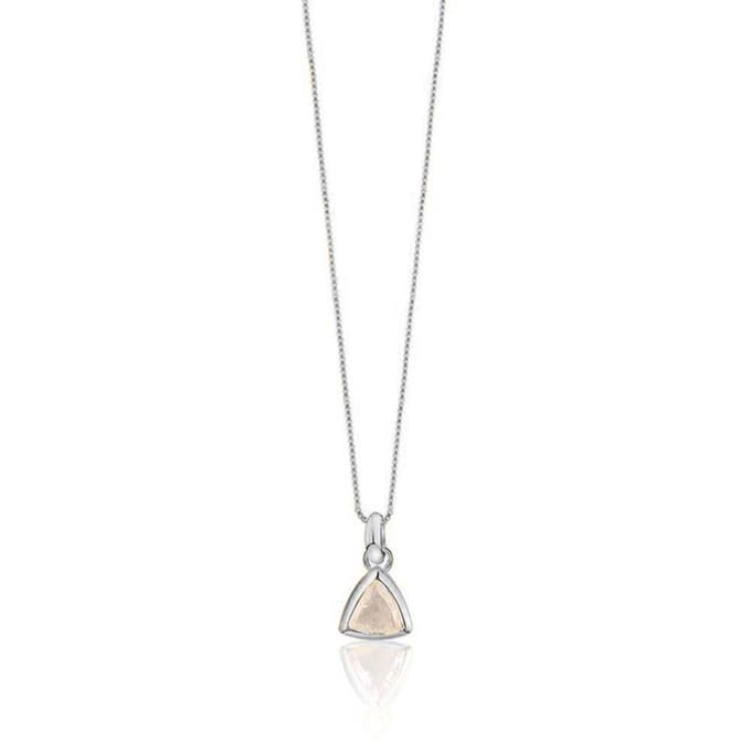Petit Comité - Ketting Dames Geboortesteen Maansteen Juni (Zilver) - Cadeau Dames