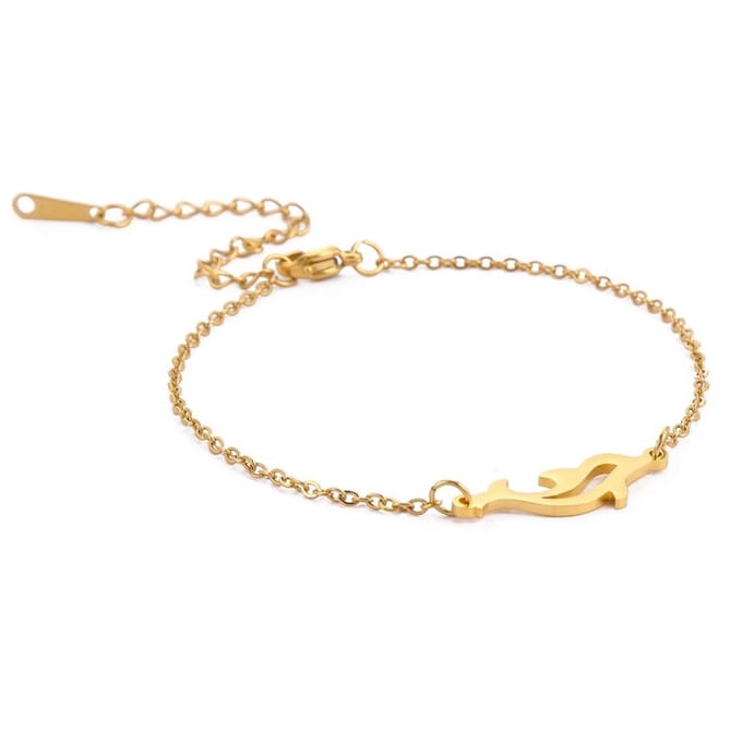 Sorprese armband - Dolphin - armband dames - goudkleurig - cadeau - Model A