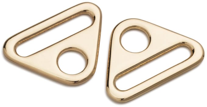 PRYM Driehoek-ringen met gleuf 25mm new gold 615831 - Prym