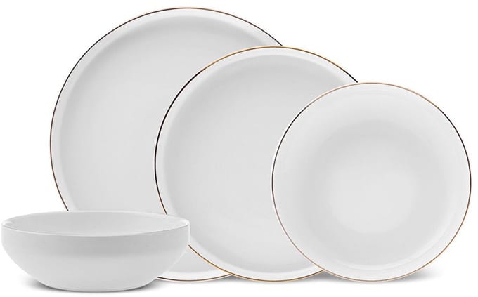 Karaca Stream Saturn - New Bone Serviesset – 24 Delig – 6 Personen – Goud