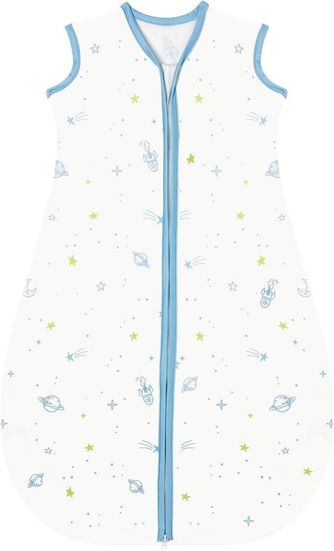 Babyslaapzak - Zomerslaapzak baby - Comfortabel slapen - Ademend en huidvriendelijk - 75 cm - Blauw