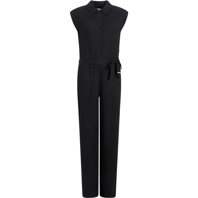 Protest PRTKenzy - Jumpsuit Dames - Normale pasvorm Knoopsluiting - Zwart