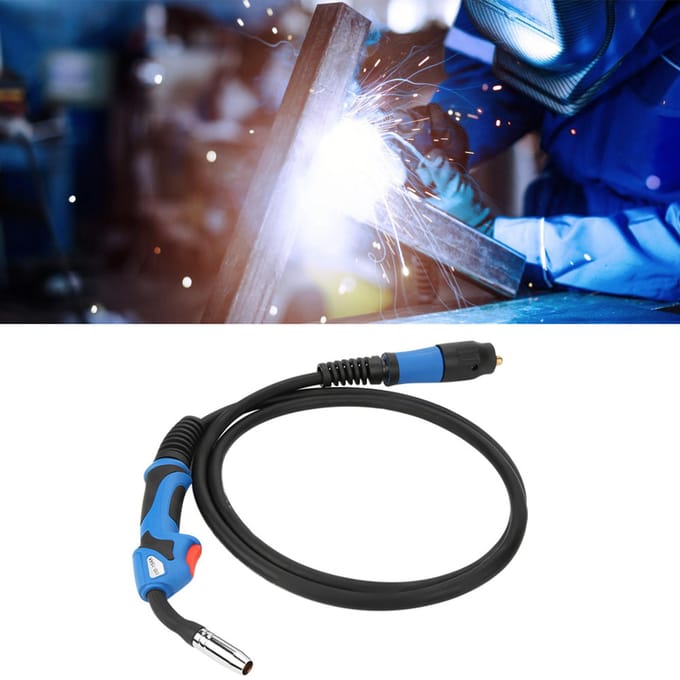 MIGMAG Gasbeschermde MB15 Lasbrander Euro Standaard Connector 3m 9.8ft zwart