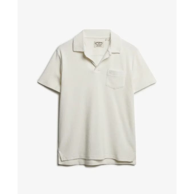 Superdry Towelling Korte Mouw Poloshirt Wit M Man