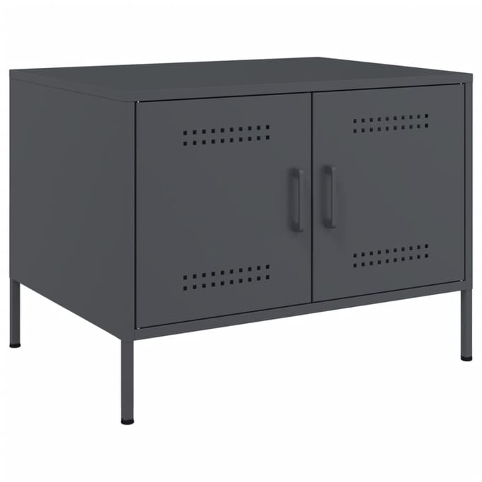 vidaXL - Salontafel - 68x50x50,5 - cm - staal - antracietkleurig
