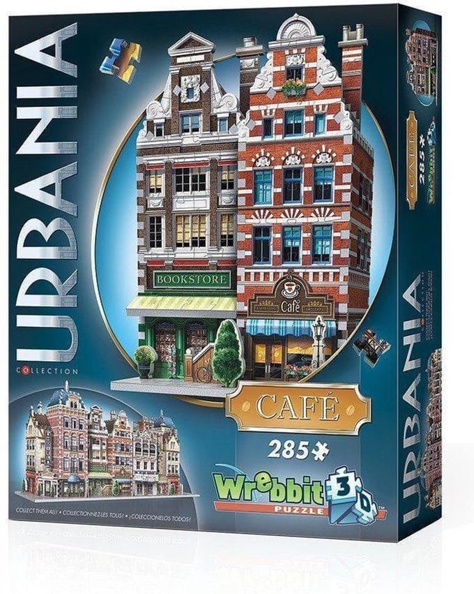 Wrebbit 3D puzzel Urbania Café - 285 stukjes - Stadsleven.