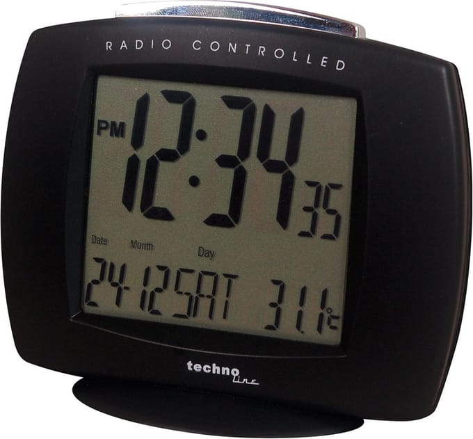 Digitale Wekker met Radiogestuurde Tijd, Binnentemperatuur en Datumweergave