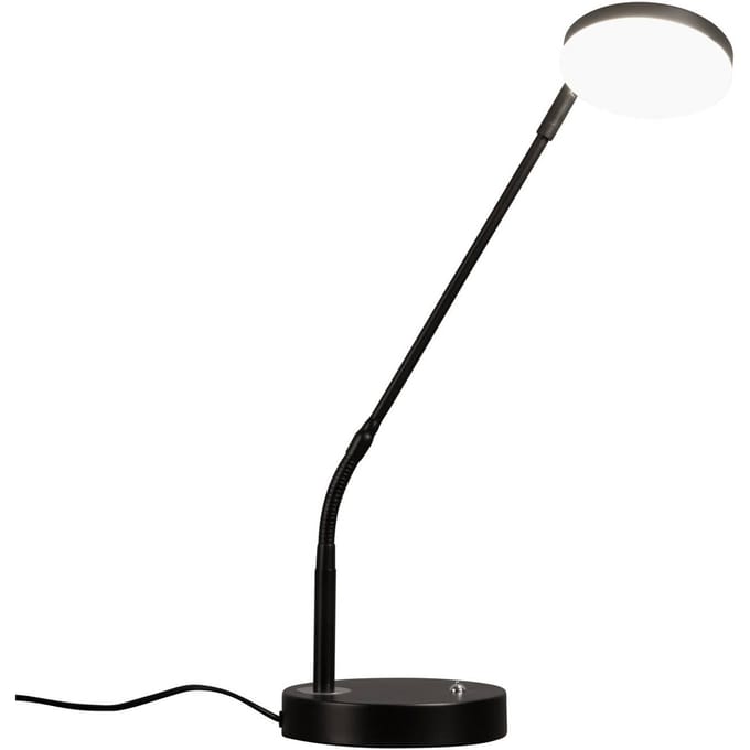 Fischer & Honsel Tafellamp Sorento - Moderne Bureaulamp - 48cm - LED 6,5W - Dimbaar - 3 lichtkleuren - Zwart