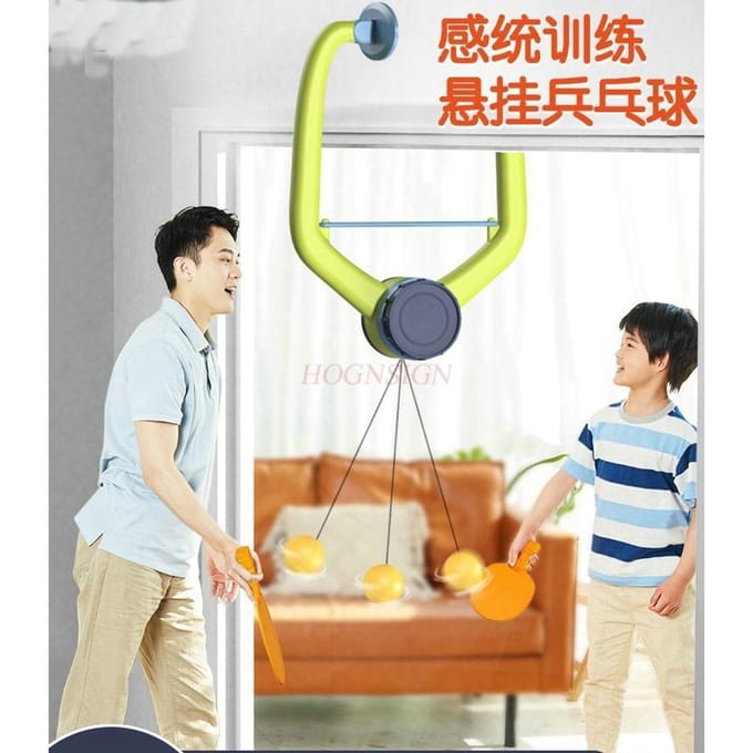 Entraîneur de tennis de table suspendu pour enfants Système sensoriel parent-enfant d'intérieur Correction de la vision par flottaison Coordination œil-main