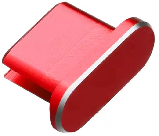 Scoby - Anti Stofplug - Stofkapje - Aansluitbeschermer - Dust Plug - USB-C - Rood