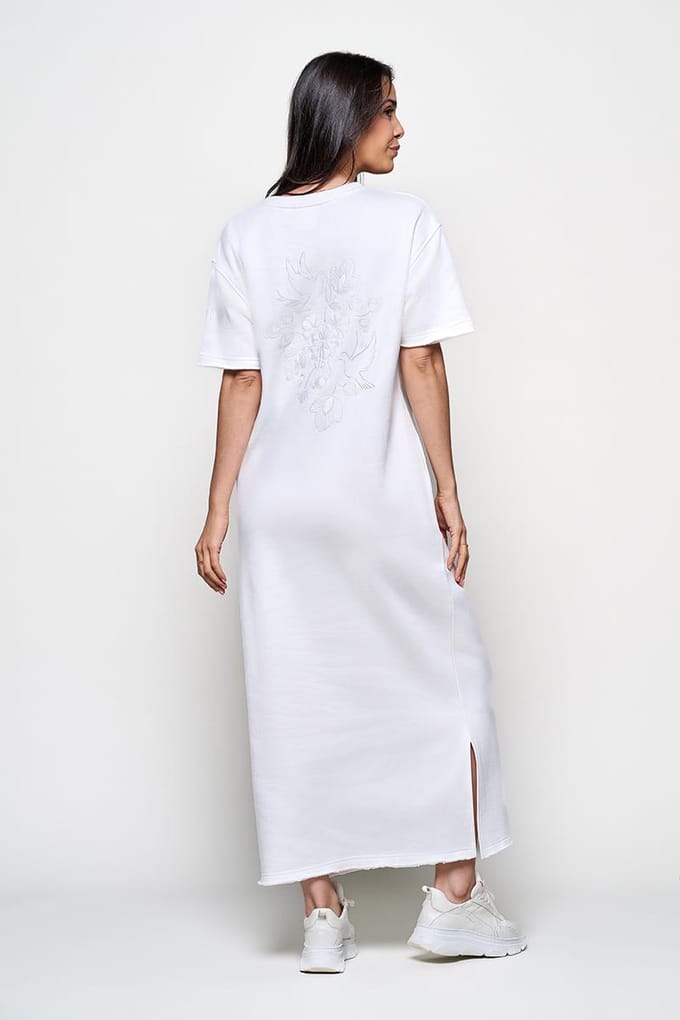 Caroline Tensen Ella Sweat Jurk Off White