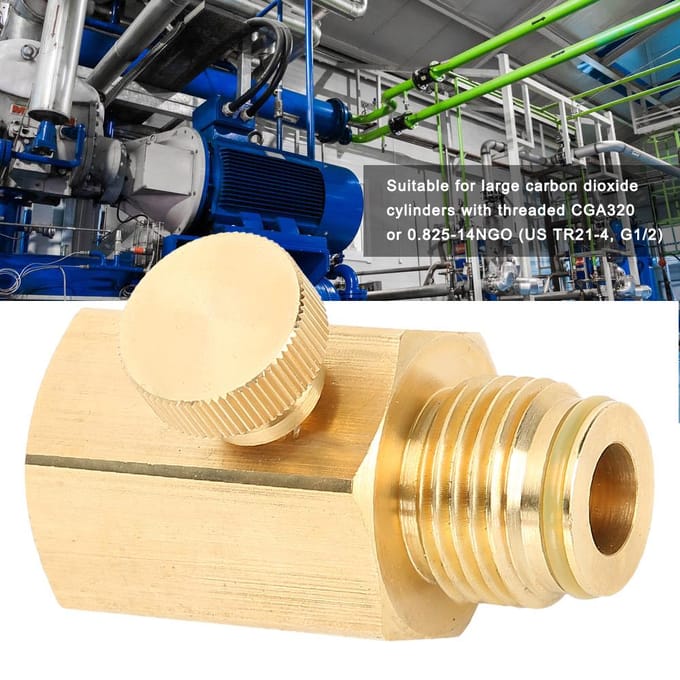 Soda Cilinder Adapter Ventiel met Schakelaar Vrouwelijke Draad TR21-4 naar Mannelijke Draad G1/2 voor Soda Stream