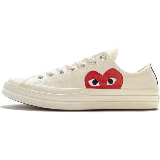 Comme des Garçons Play x Converse Chuck 70 Low Lait Baskets Unisexe Blanc 150207C 37.5 white
