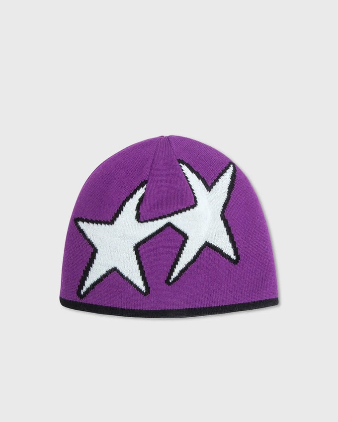 Reversible Icon Black/Purple Beanie
