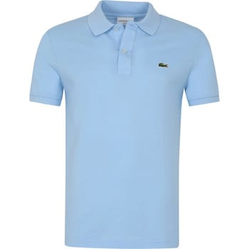 Lacoste Pique Poloshirt Lichtblauw - Maat M - Heren