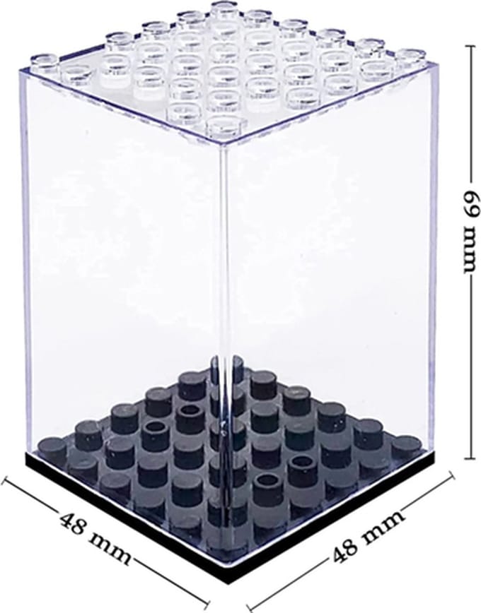 VAEM LEGO Display Vitrine Box - Voor Minifigures - Zwart - 4,8x4,8x6,9cm