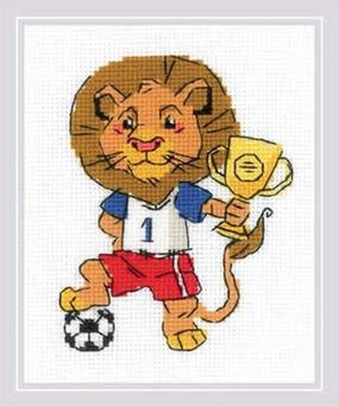Borduurpakket Leeuw Champion - Riolis