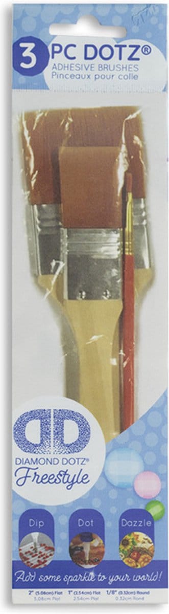 Diamond Painting Accessoires - DDA.064 Diamond Dotz® - Luxe kwastenset 3 stuks