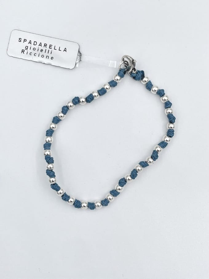 Spadarella Gioielli - SPBR02 - Armband - 925 Zilver - 4mm - Astro blue 2234 - 19 Cm