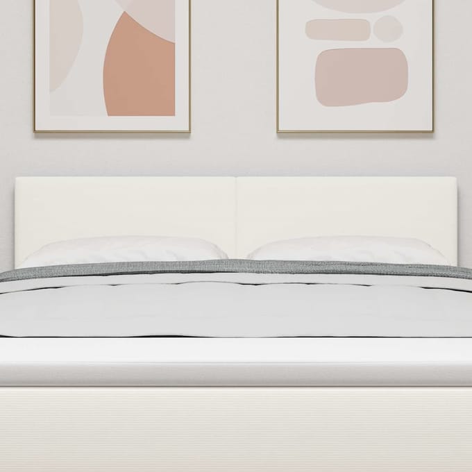 vidaXL - Hoofdbord - Crème - 160 - cm - Corduroy - stof